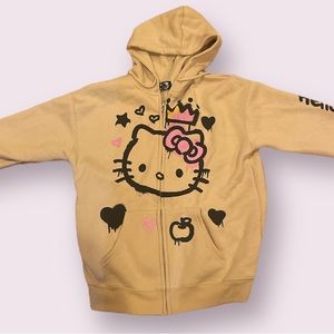 hello kitty sanrio emo cute kawaii goth zip up hoodie